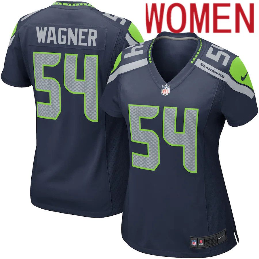 Women Seattle Seahawks #54 Bobby Wagner Nike College Navy Game Player NFL Jersey